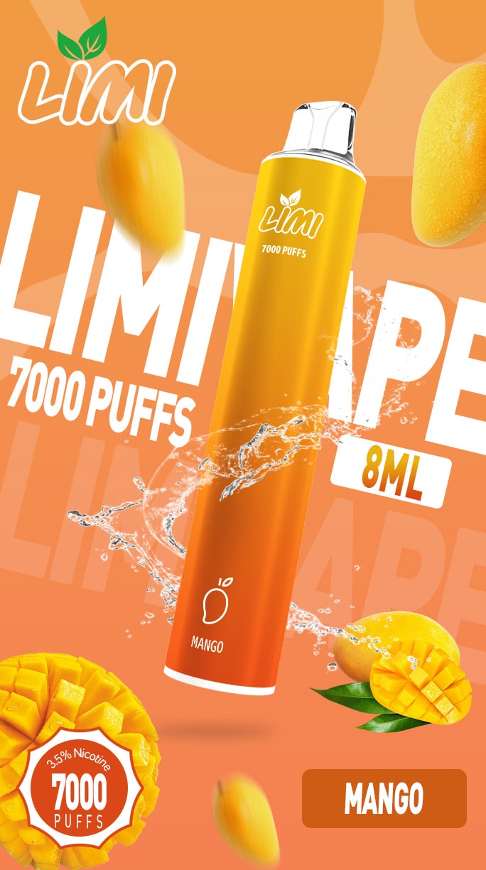 LIMI 7000口拋棄式電子煙｜大容量持久體驗